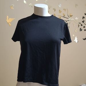 Banana Republic Light Black / Dark Gray Crew Neck Tee Size M